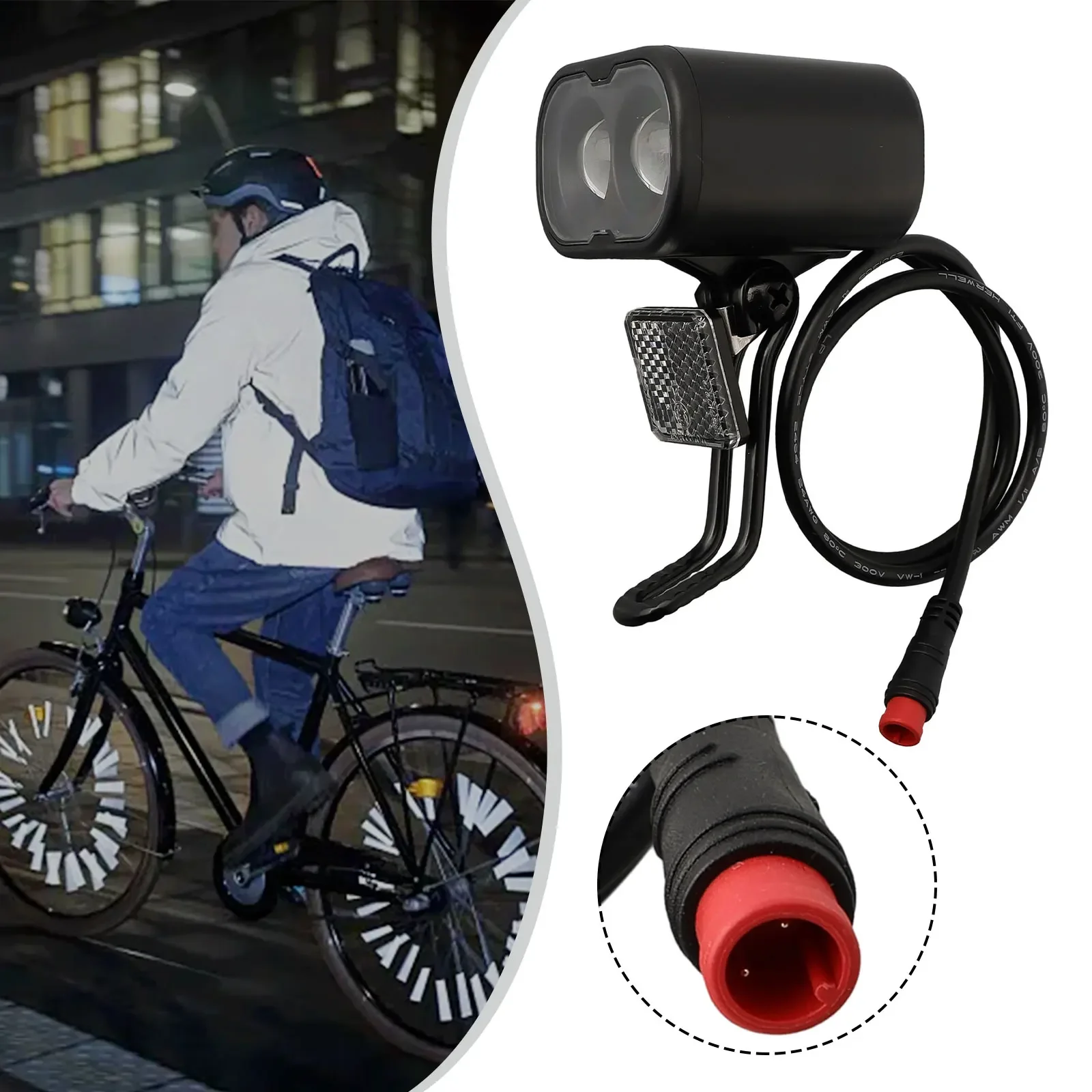 Bicycle Headlight  Head Light 12V-48V Bicycle Light Night Riding Light Cycling Lighting Waterproof Front Lamp       2024