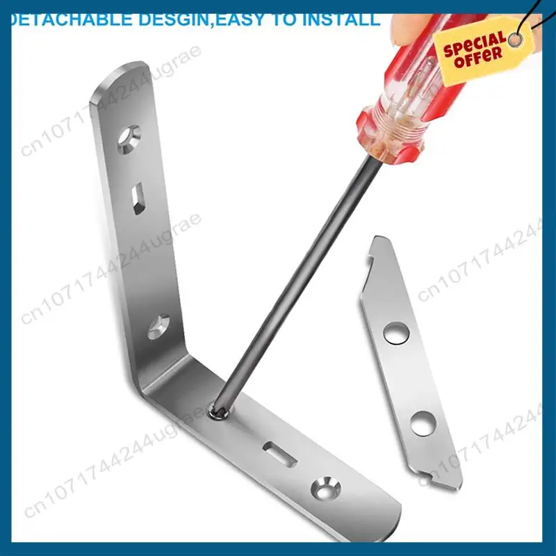 

-A15I 4 Pcs Wall Mounted Shelf Bracket 90 Degree Heavy Duty L Shelf Brackets Stainless Steel Support Joint(155X250mm)