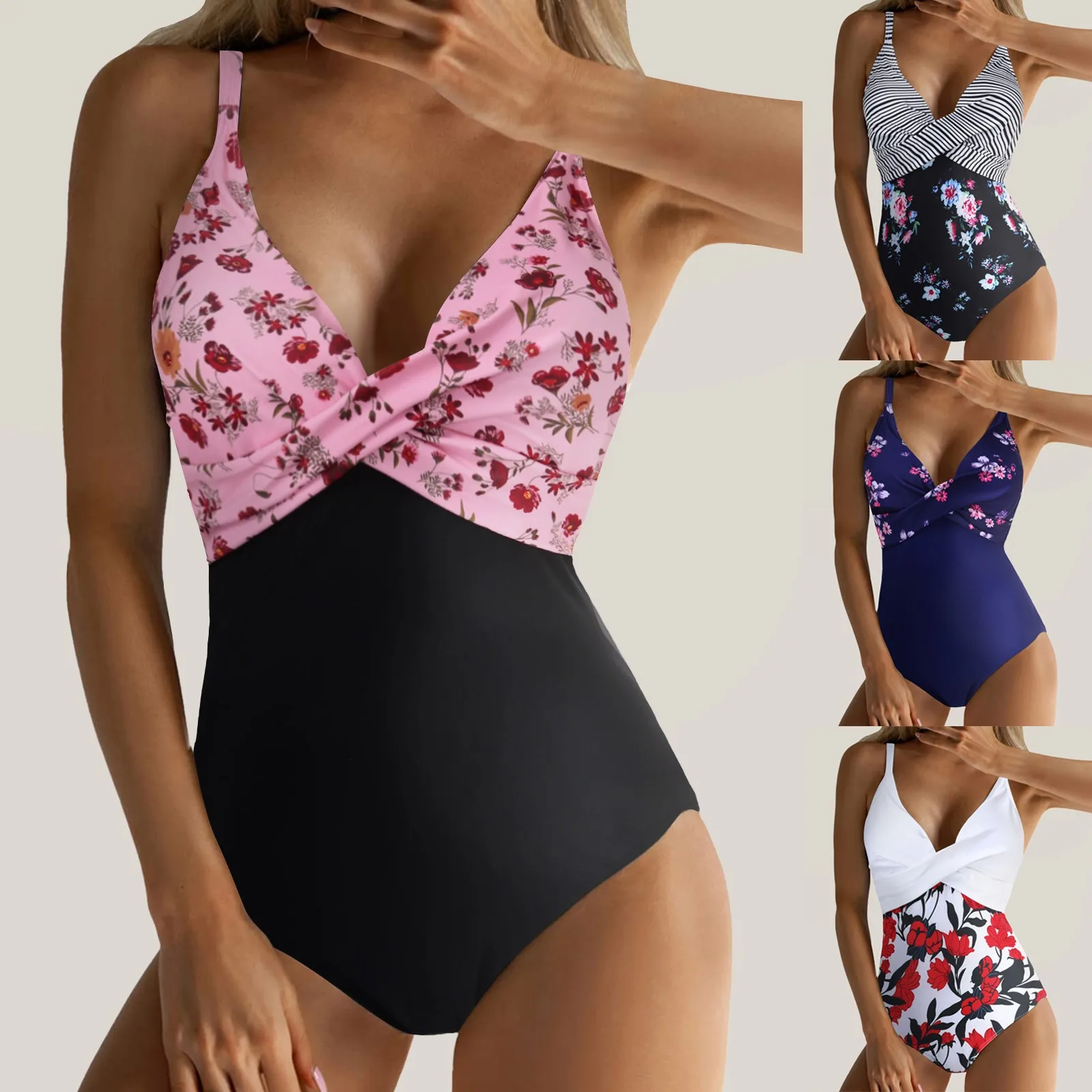 

Women's OnePiece Swimsuits Tummy High Waisted Bathing Biquinis Female Bathing Suit Hawaii Swiming Vintage Swimwear Sexy Bkini