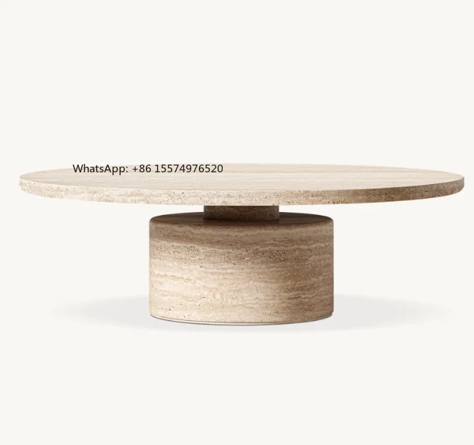 2026 Bestselling High-End American-Style Living Room Furniture: Natural Stone & Marble Coffee Table