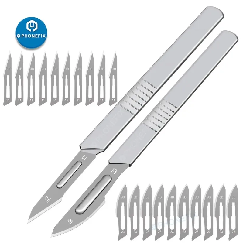 Mijing KC8 Multifunktions-Schnellspannmesser für Handy-Motherboard, IC, Kleberentfernung, Wartung, Messergriff, Klingen-Set – Detail 10