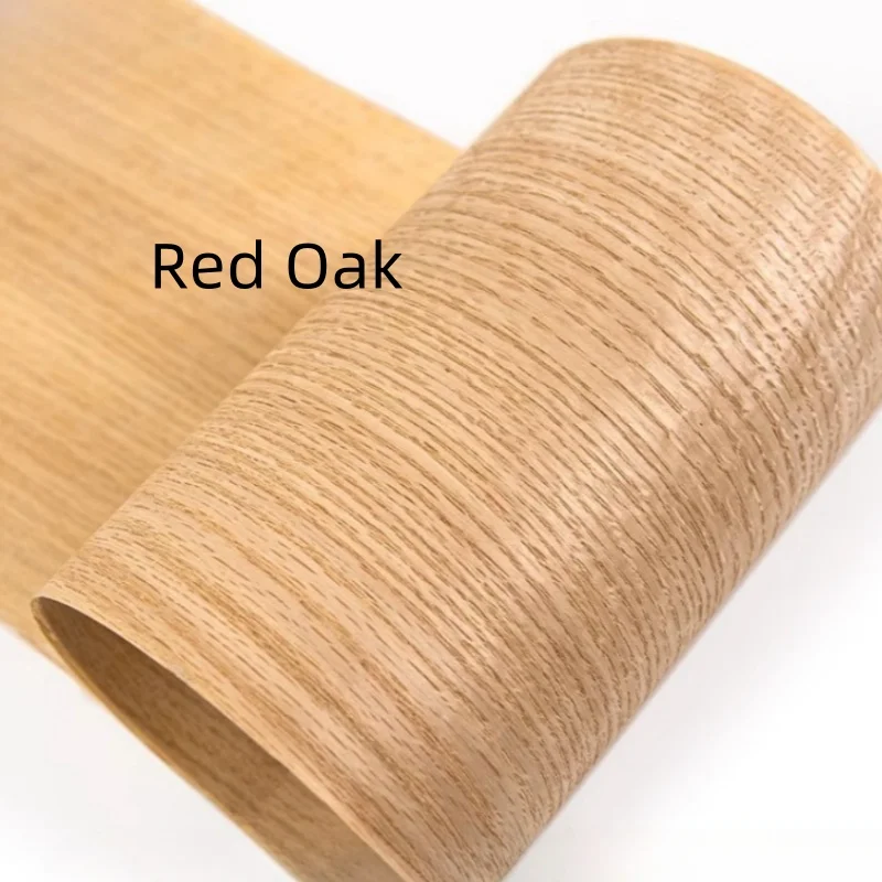 L:2.5Meters Width:15cm T:0.2mm Natural red apple wood Southwest birch veneer Oak straight grain veneer Cherry wood veneer