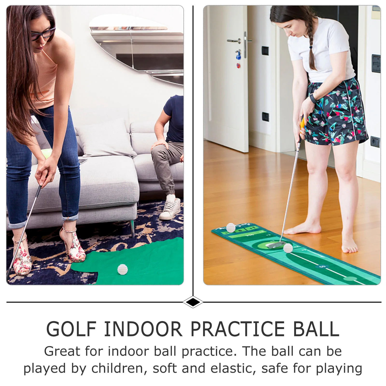 

10 Pcs Golf Practice Ball Replacement Balls for Animal Training Synthetic Rubber Indoor Child