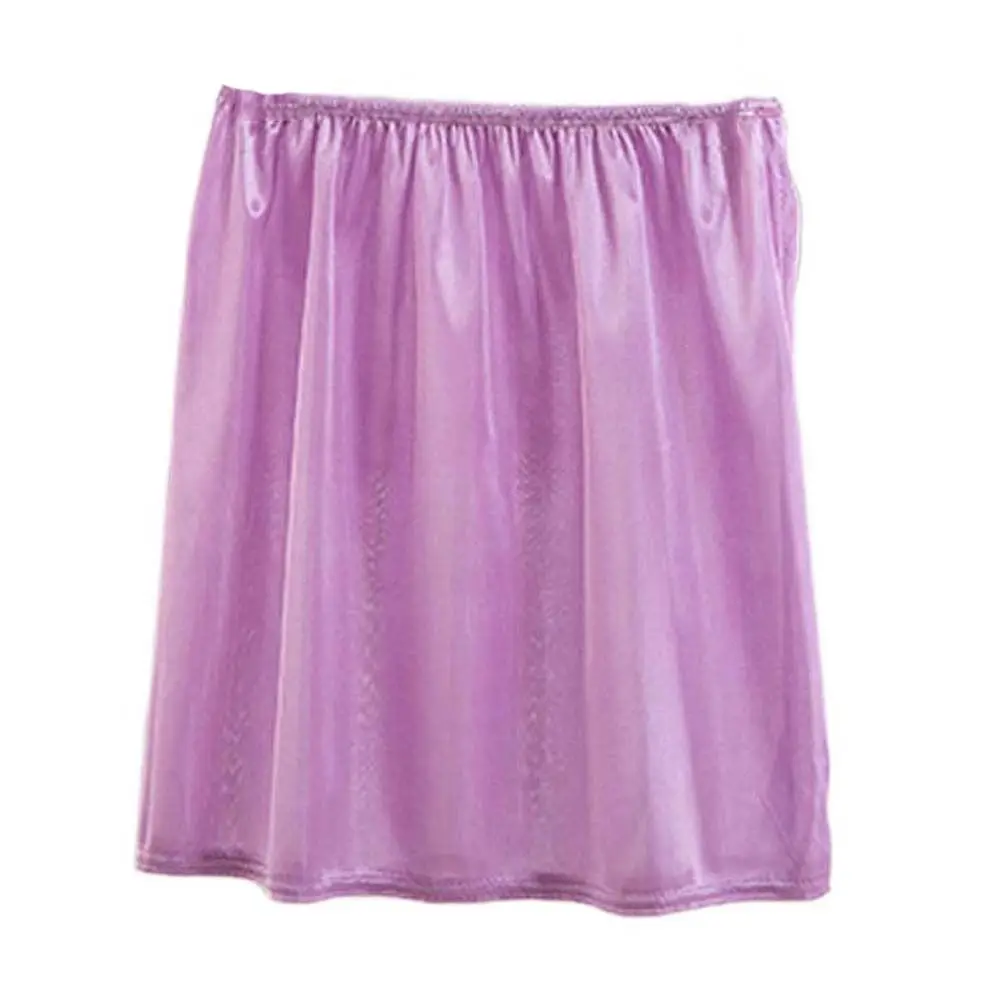 Short Length Women Dress Underskirt Slips 40cm Skirt Accessories Half Slips Petticoat Solid Color Anti-glare