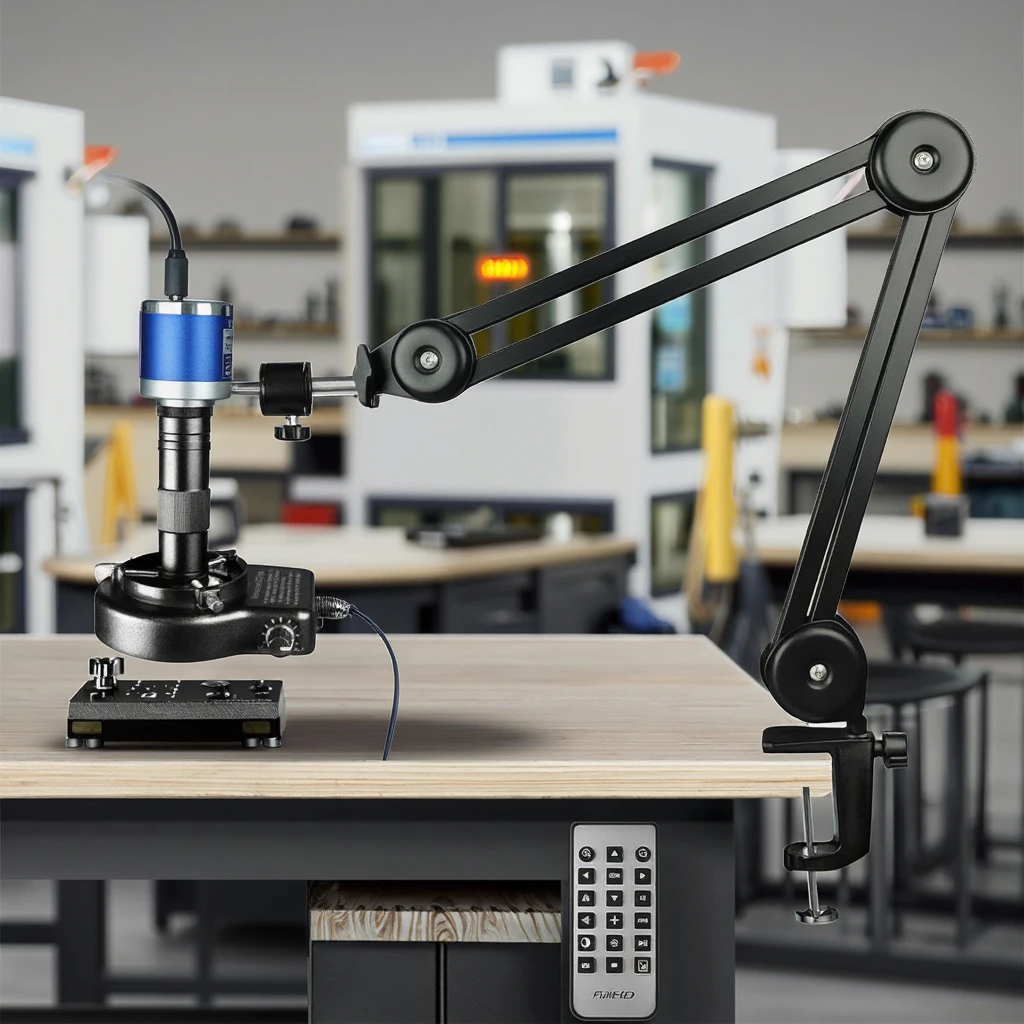 مجهر تكبير 150X أحادي العين 4K 48MP كاميرا من النوع C مخرج 3840X2160 دقة تخزين بطاقة TF دعم لإصلاح اللوحة الأم