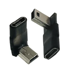 1 pc black micro usb female to mini/mini usb male adapter charger converter adapter