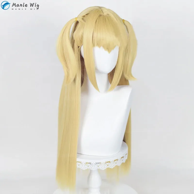 2025 70 см длинный Миса Амане косплей аниме МисаМиса колье ожерелье желтые устойчивые волосы вечерние парики реквизит + шапочка для парика