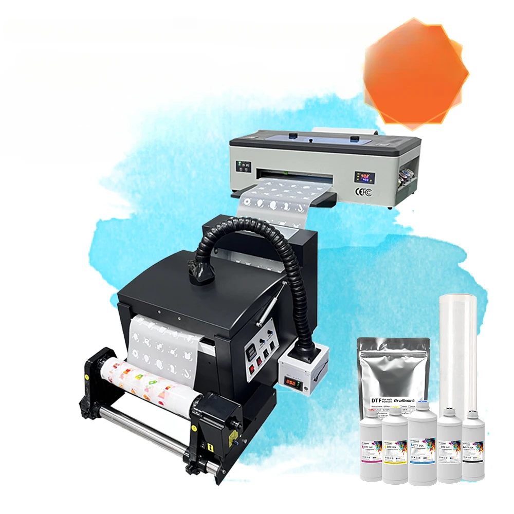 Erasmart  1390 A3 DTF with dtf sticker ink print ,printer powder oven manufacturer for cotton T-shirt print