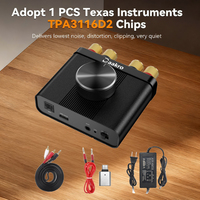 Mini Bluetooth 5.0 Power Amplifier TPA3116 Digital Amplifier HiFi Stereo Audio Receiver Amp Home/Car Sound Amplifier 50W + 50W