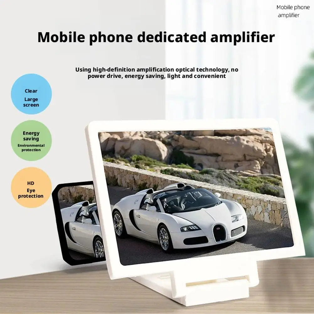 3D HD Mobile Phone Screen Magnifier Foldable Video Screen Amplifier Portable Smartphone Magnifying Stand Holder Bracket