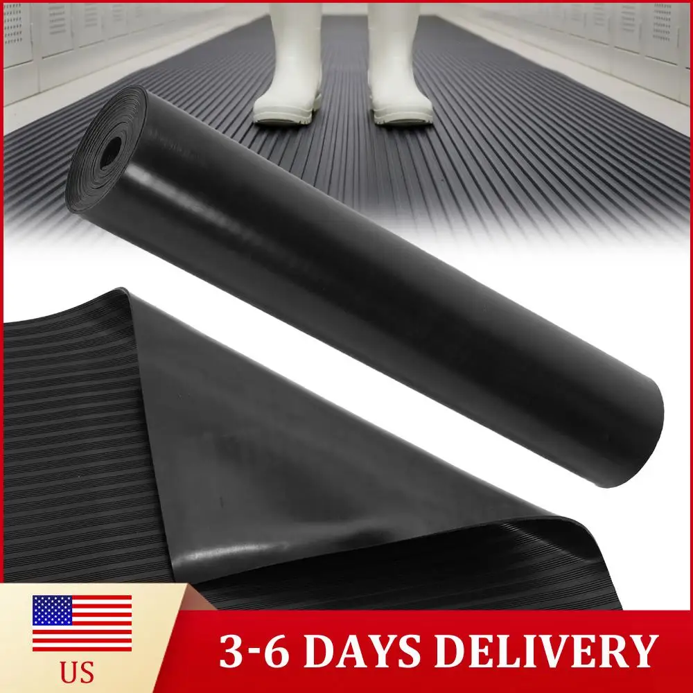 39.37x196.85in High Voltage Insulation Mat Heat Pad 10KV Insulated Rubber Insulating Mat Non Slip for Construction and Job Sites