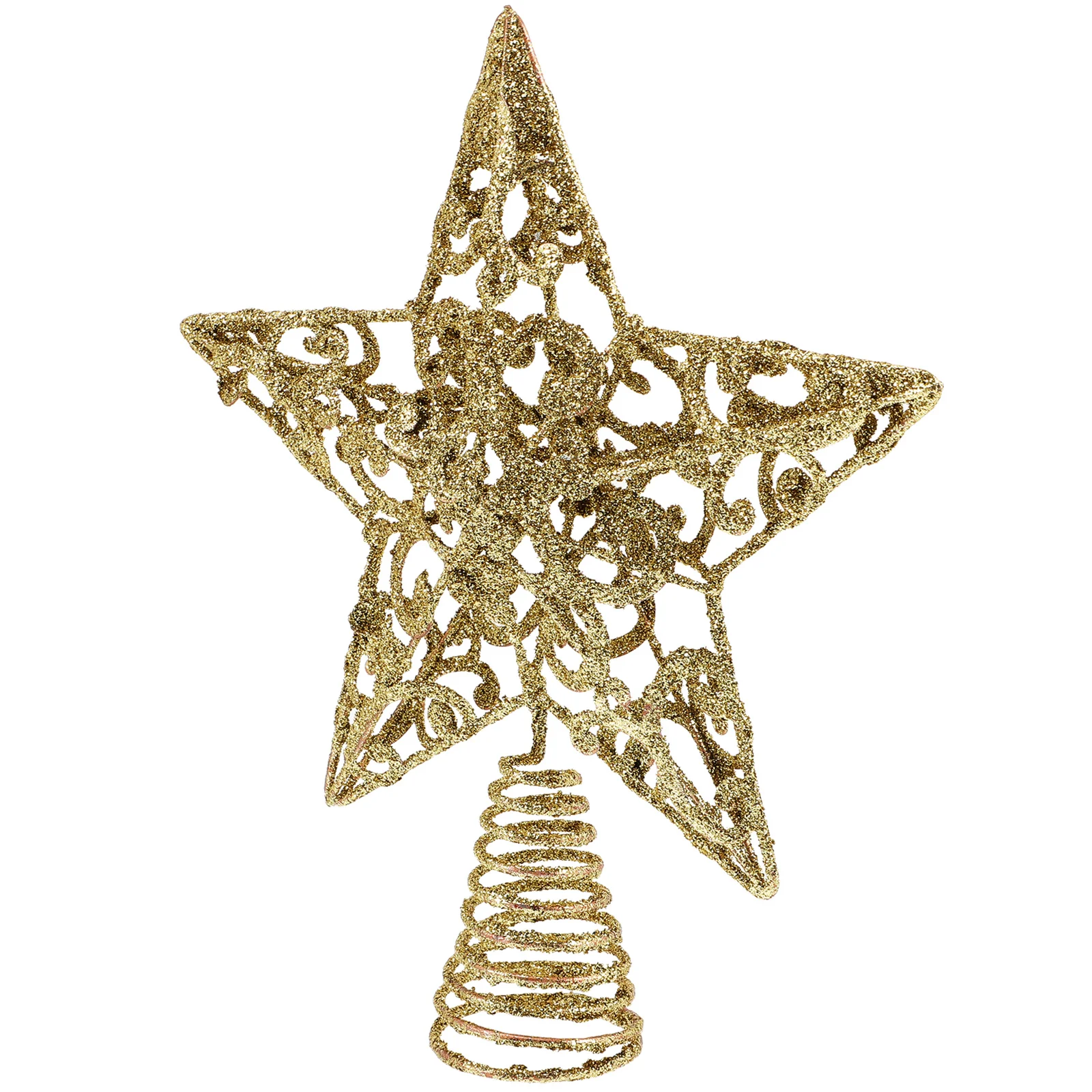 

Christmas Tree Top Decorations 5 Pointed Pendants Hanging naments for Xmas Party Bright Silver Gifts