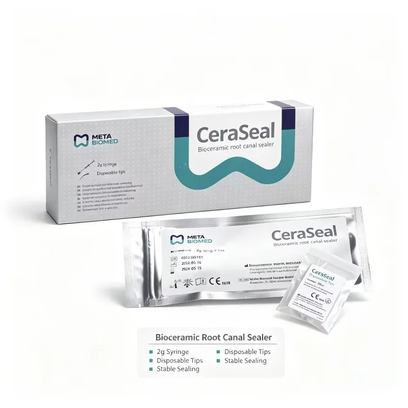 META BIOMED CeraSeal Bioceramic Root Canal Sealer 2g Syringe Disposable Tips Dental Endodontic Material Root Canal Obturation