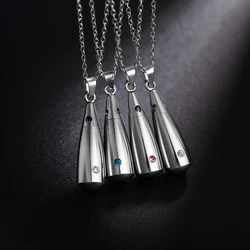 Stainless Steel Essential Oil Bottle Necklace Teardrop Open Locket Aromatherapy Diffuser Pendant Necklace Women Aroma Jewelry