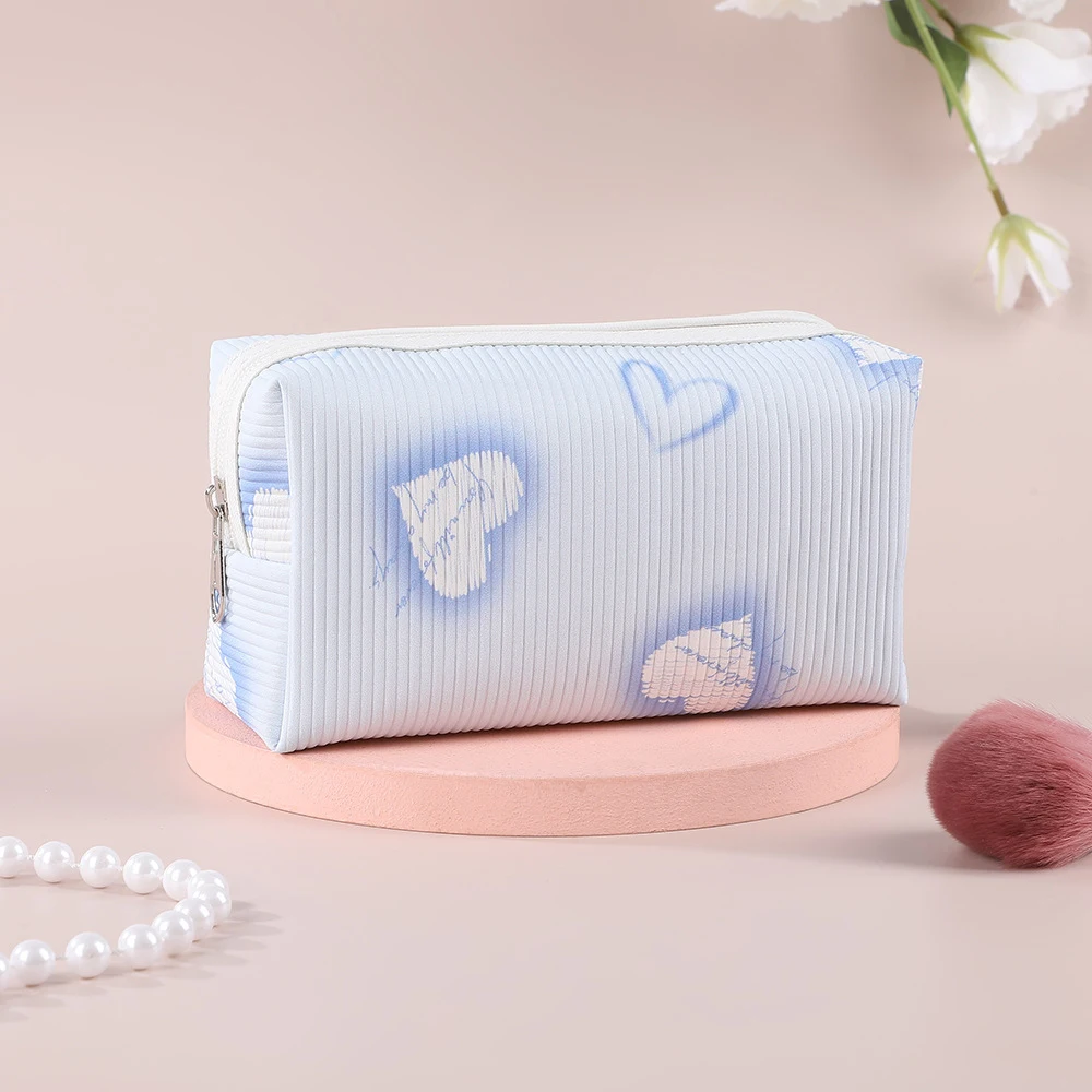 Simple Love Cosmetic Bag Women'S Travel Portable Washing Storage Bag Lipstick Cosmetic Brush Popuch Pillow Makeup Bag Organizer