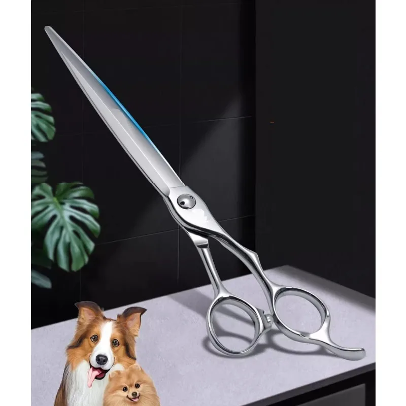 7.5 Inch Japan VG10 Steel Pet Grooming Straight Scissors Shears Factory Wholesale OEM Service