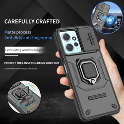 For Xiaomi Redmi Note 12 4G Case Shockproof Armor Phone Case For Redmy Note 12 Note12 4G Camera Protect Magnet Ring Holder Cover