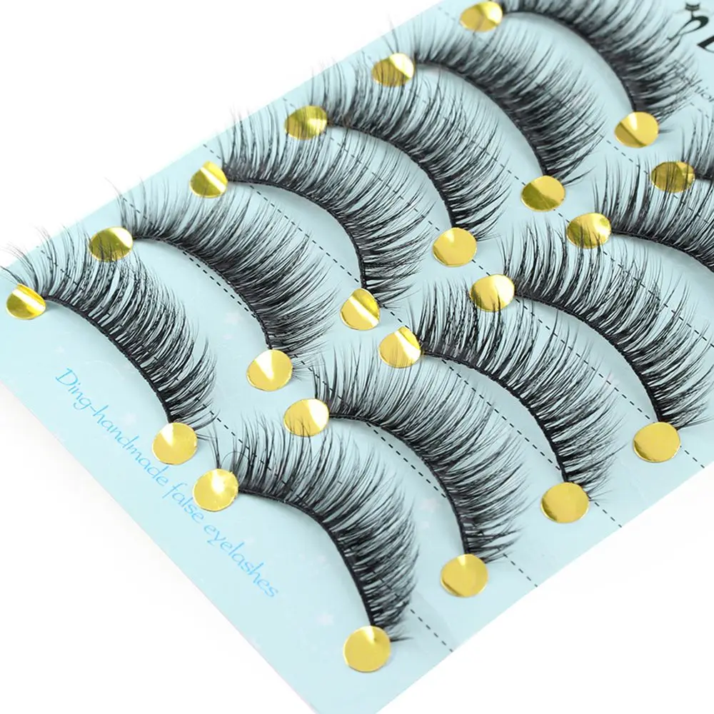 Soft Pure Hanmdade Wispy Crisscross Natural Eyelashes Extension Tools Thick Long False Eyelashes 3D Faux Mink Hair Fluffy