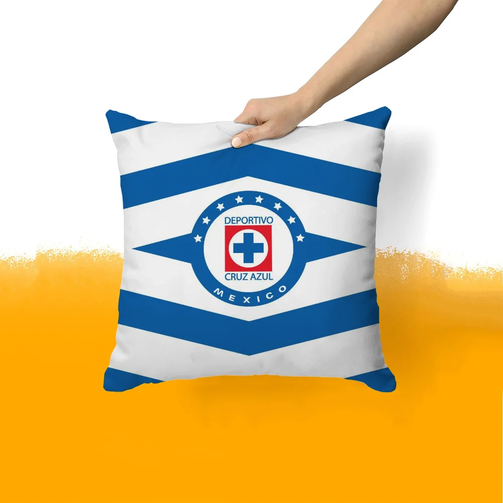 Cushion Cover Pillow Cover Pillowcase Cover for Pillow Fundas De Cojines Cruz Azul Football Cushion Covers Living Room Home Sofa