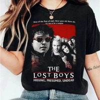 Vintage The Lost Boys T-shirt Vampire Horror Movie Tee T Shirt Men Women Summer Female T-Shirt Black Casual Crew Neck Cotton Tee
