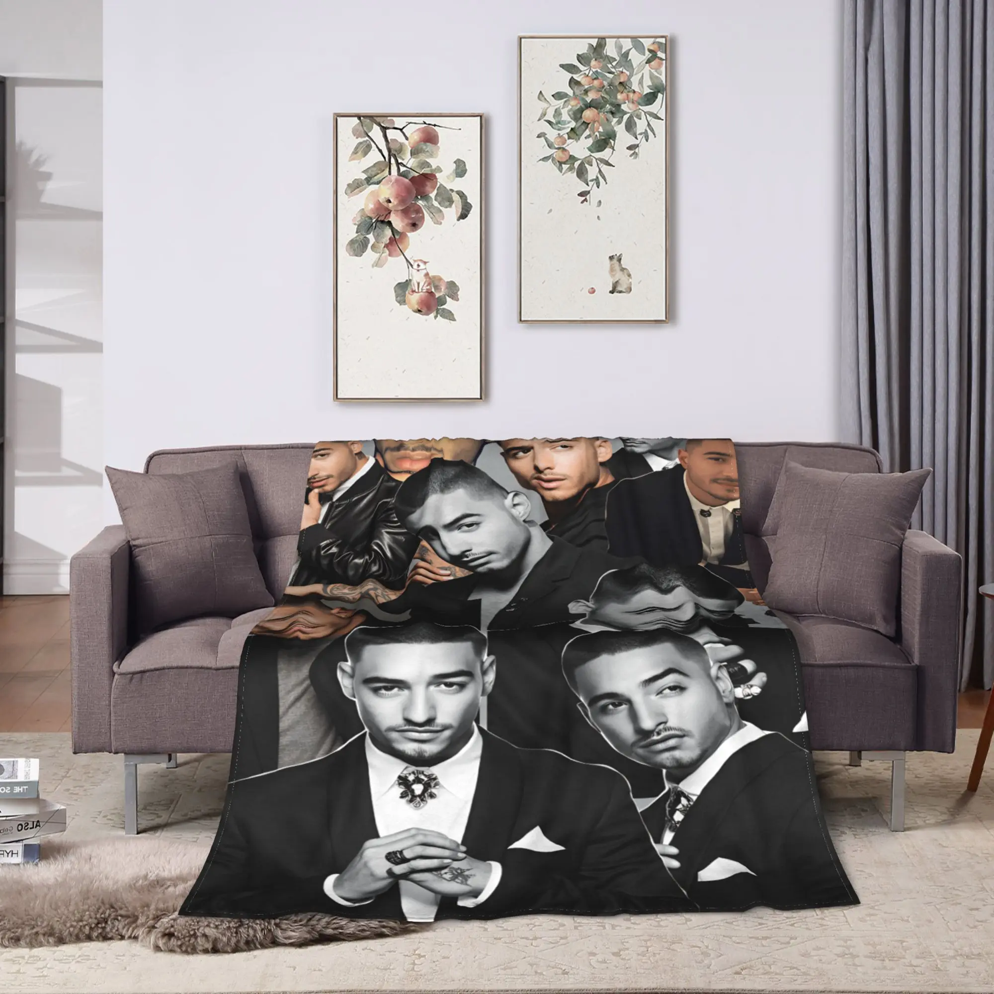 بطانية ناعمة للفتيات والأولاد للتخييم مغني الراب M-Maluma Muisc رمي بطانية الفانيلا المفرش لسرير الأريكة غطاء سرير أريكة جرافيك