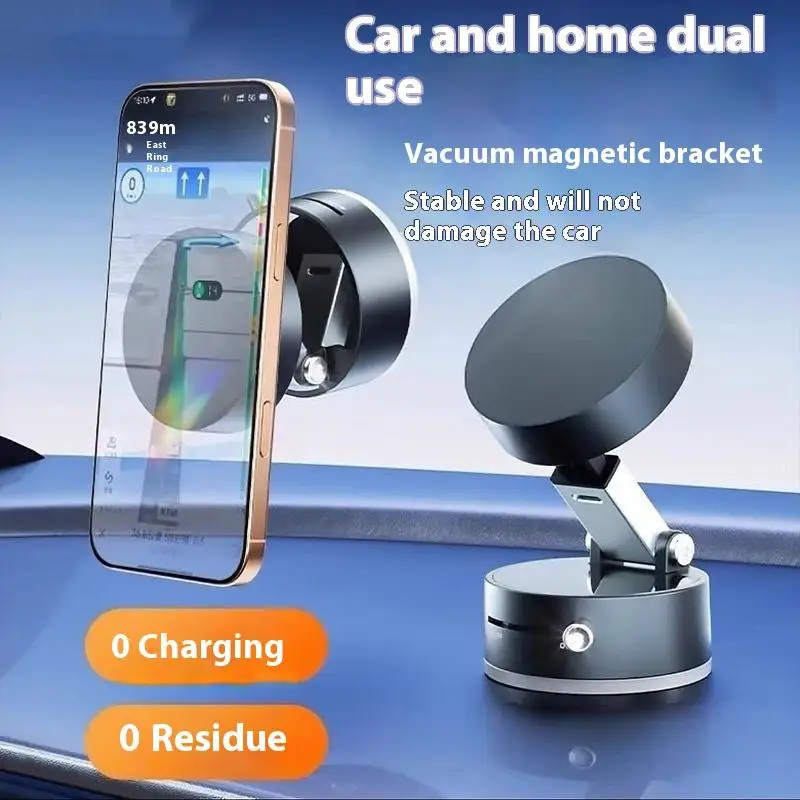 1 unidad 360 °   Soporte para teléfono con ventosa magnética al vacío ajustable, soporte para teléfono móvil magnético manos libres para coche/gimnasio/espejo/escritorio
