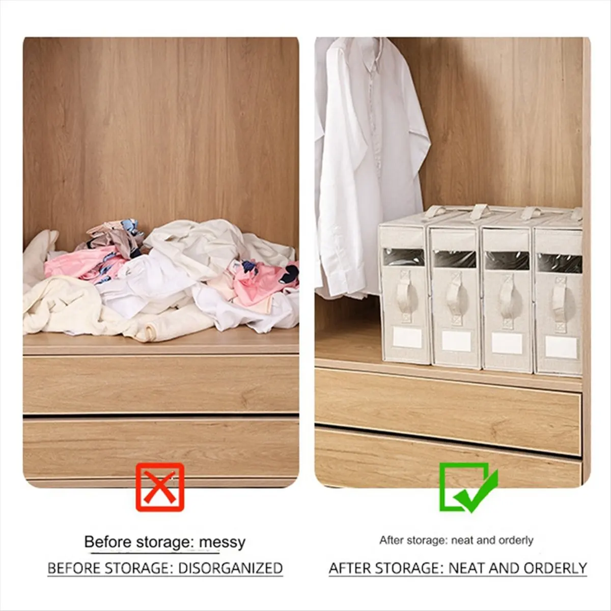 2026 Trend Bed Sheet Storage Box Clothing Sheet Organizer Wardrobe Blanket Quilt Cover Storage Box Gray