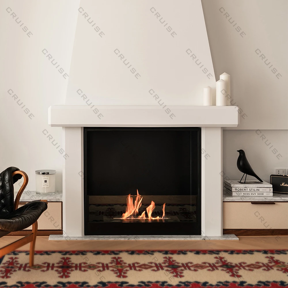 

CRUISE Villa Custom Size Non-Smoking Environmental Protection Stainless Steel 1000mm Manual Alcohol Bio Ethanol Fireplace Burner