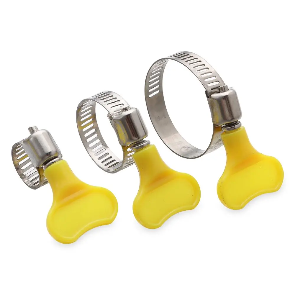 5Pcs Stainless Steel T Bolt Pipe Clip Sealing Hose Clamps Fasteners Repair Tool for Water Pipe Fuel Hose Practical Home Hardware