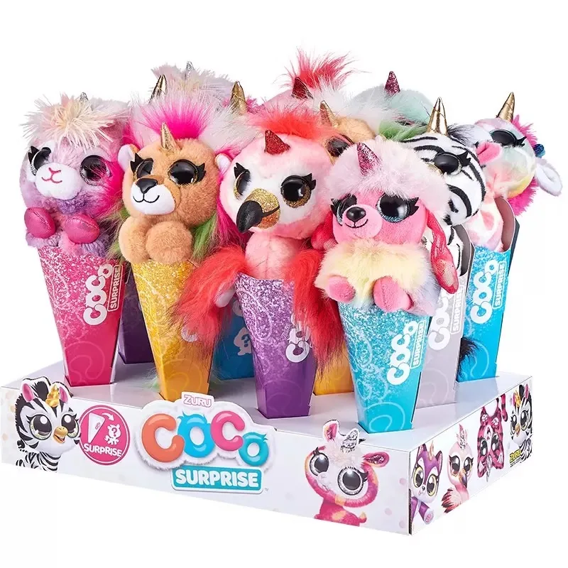 ZURU COCO SURPRISE Ice Cream Cone Big Eyed Cute Third Generation Girl Toy Small Cute Plush Doll Holiday Gifts for Children