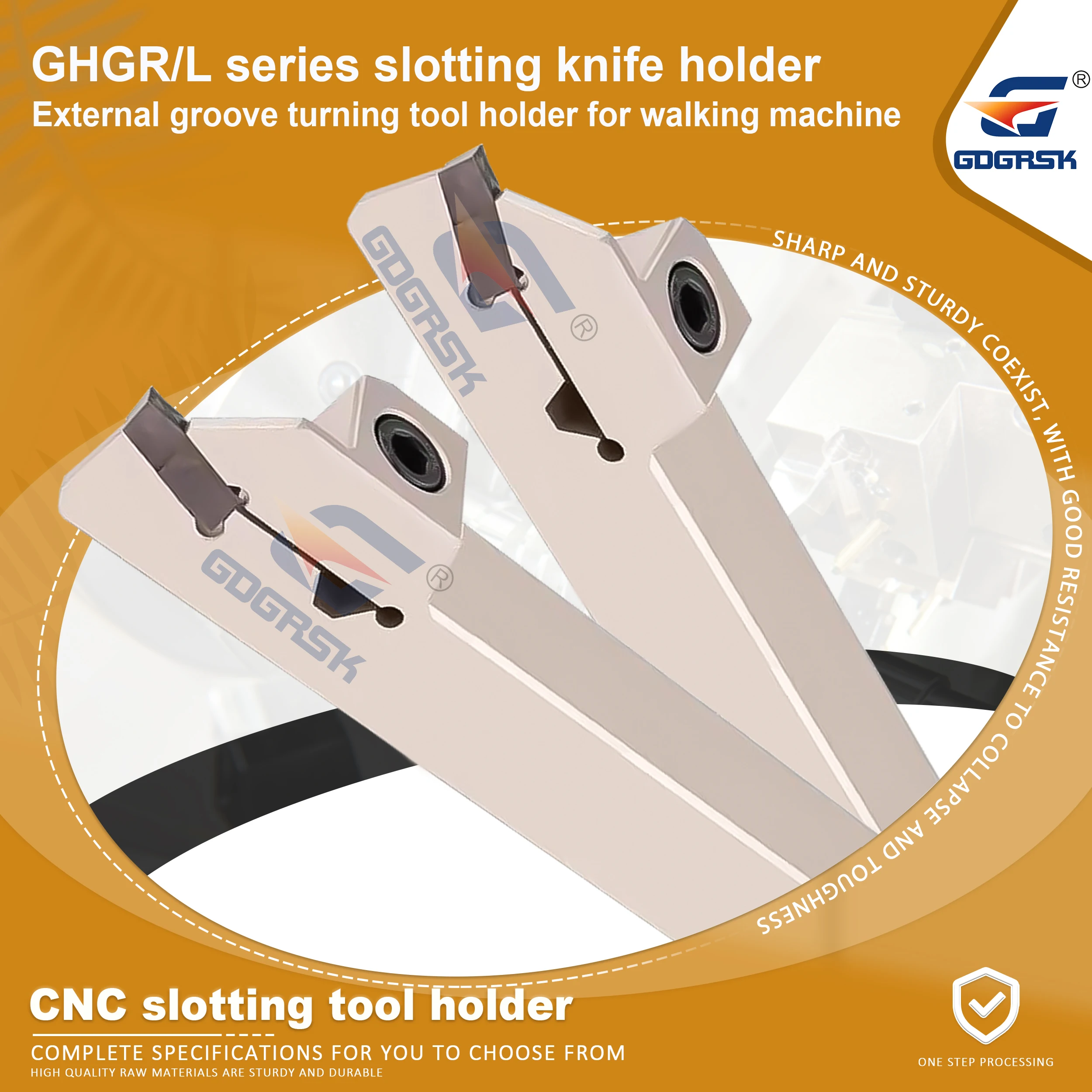 GHGR/GHGL1616H-4T20  GHGL/GHGR2525M-4T20 Seismic External Groove Cut Off Tool Holders Applicable To GIM Series Grooving Inserts