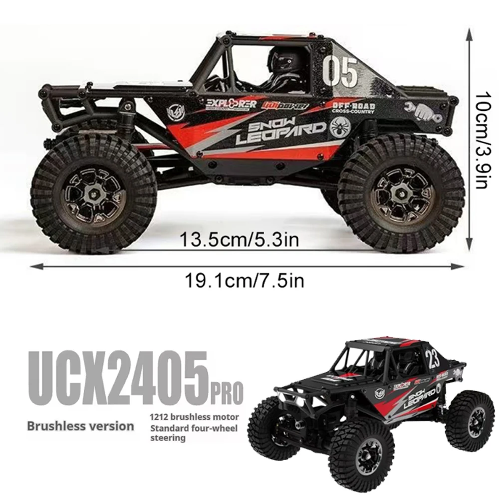 

1/24 UCX2405 UCX2405PRO RTR 2.4G 4WD Brushless RC Car Rock Crawler Off-Road Climbing Truck Full Proportional Vehicles Models Toy