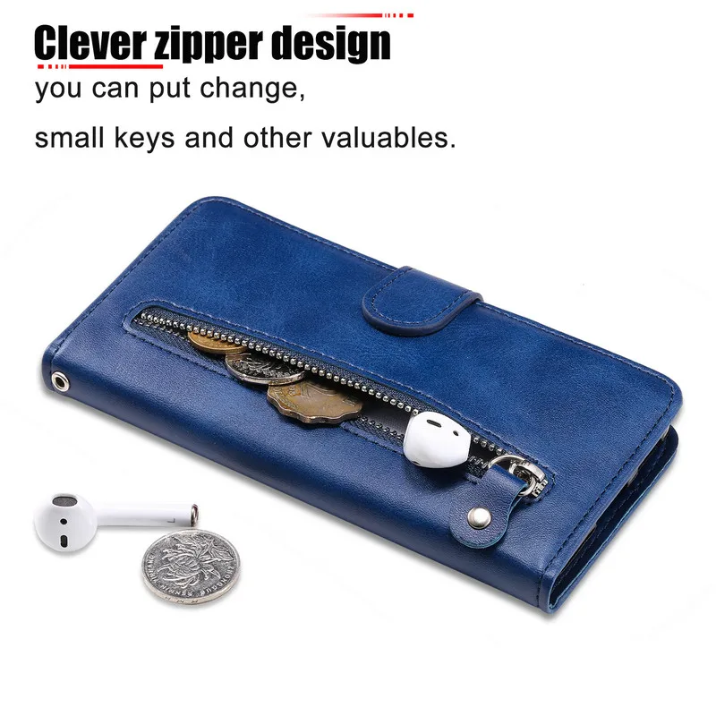 Pixel 9 Pro XL 5G Zipper Wallet Case For Google Pixel 9 Pro Leather Card Holder Flip Book Funda Pixel 8 Pro 8A 8 A Luxury Cover