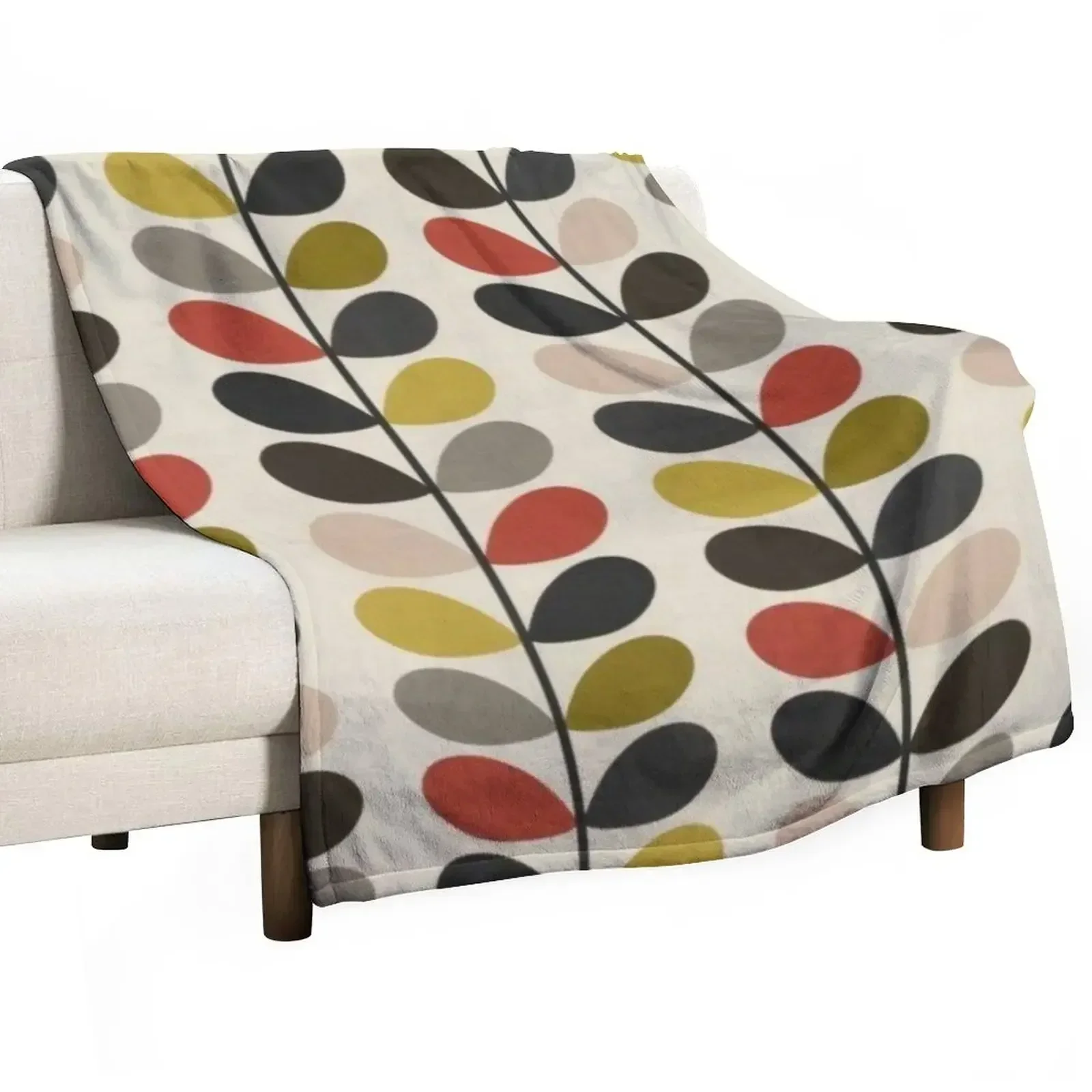 

orla kiely multi stem,kiely pattern, orla kiely design,colorful multi stem ,No.2, Throw Blanket Soft Furry Blankets