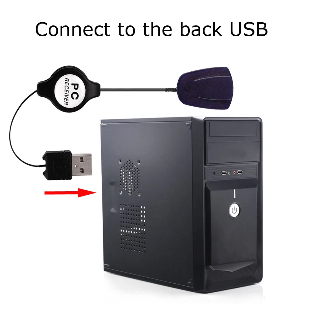 New Wireless PC Mouse Remote Control Controller USB Receiver IR Remote Control forWindows 7 8 10 Xp Laptop PC Computer Center