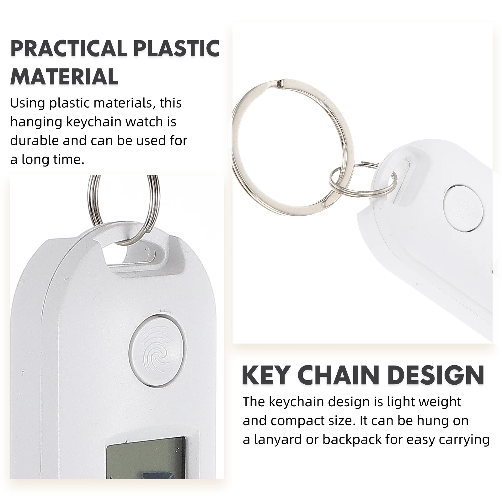 

Electronic Watch Key Chain Keychain Digital with Clip Intelligent Keychsin Plastic Miss Keychains Small