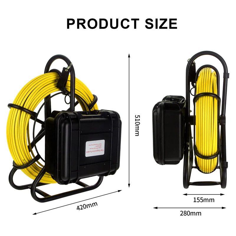 Hd 1080P 512HZ Sonde Locator Auto Self Leveling Pipe Sewer Drain Inspection Camera System 100m Soft Cable Video Recorder