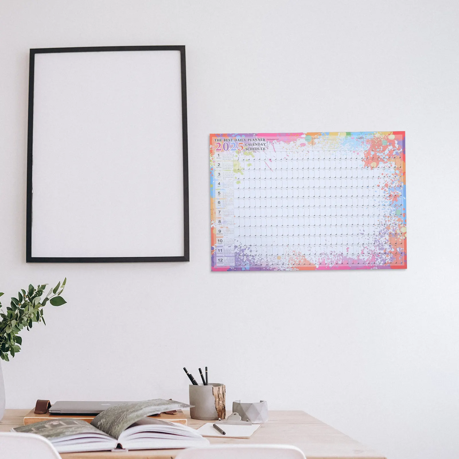 

Настенный календарь на 2025 год, 55x72 см, гигантский, на весь год, с наклейками для самостоятельного оформления, для дома, офиса, школы, планирования