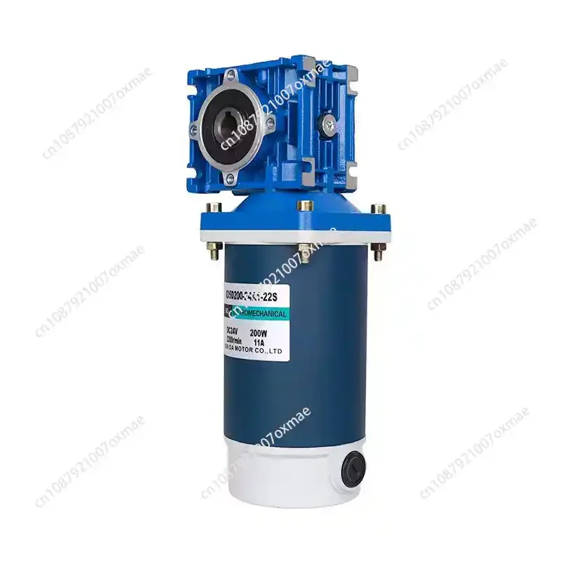 200W 12V 24V DC Worm Gear Reducer Motor RV30 DC Gearmotor RV30 Self-Gearing Single-lock Shaft Rotation CW CCW