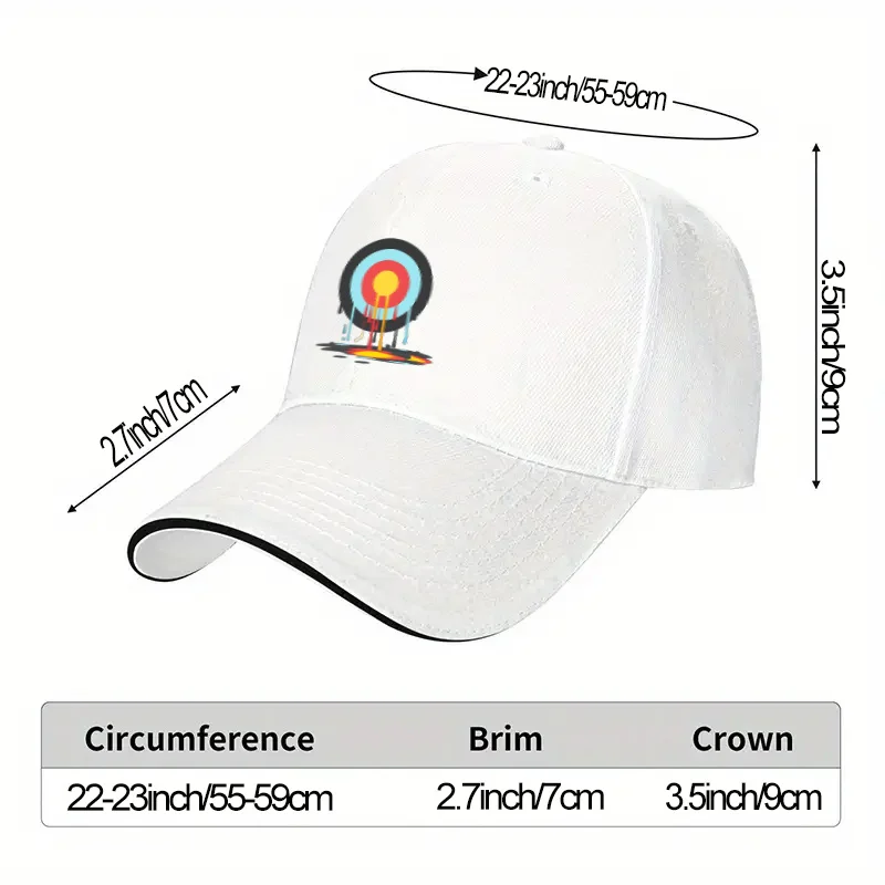 Melting Target Abstract Art Baseball Cap Polyester Adjustable Street Style Outdoor Unisex Hat