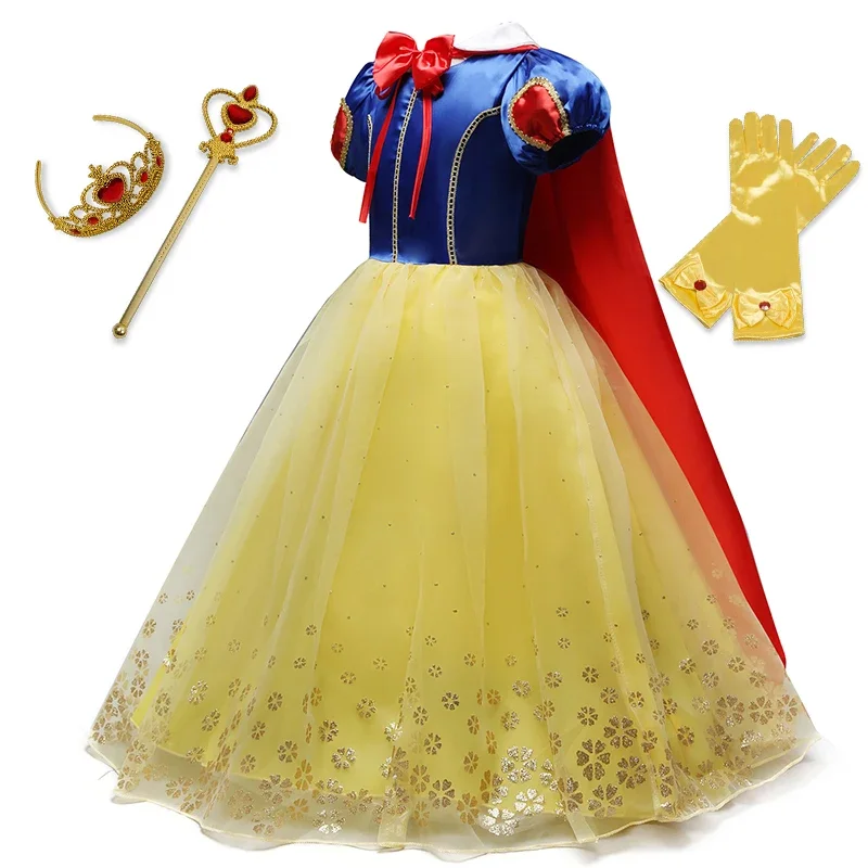 Girls Princess Cosplay Sleeping Beauty Aurora Costume Kids Halloween Carnival Birthday Party Pink Dresses Children Belle Clothes