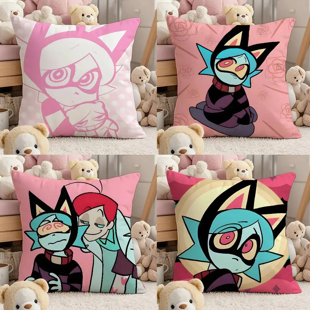 

P-Psychocuties Mimi Anime Pillow Case Comfort Sofa Bed Silky elegant Invisible zipper Custom Decorative cushion cover