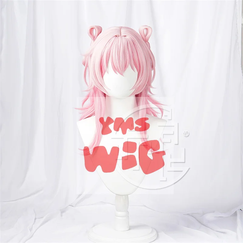 Game Honkai Honkai: Star Rail March 7th Cosplay Wig Pink Gradient Bow Hair Heat-resistant Fiber Hair Free Wig Cap Girls