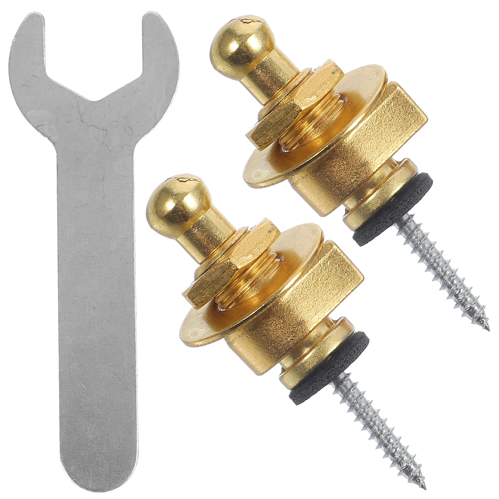 2 Pcs Guitar Studs Guitars Strap End Pins Acoustic Buckle Electric Buttons Metal Straps Lock for Parts