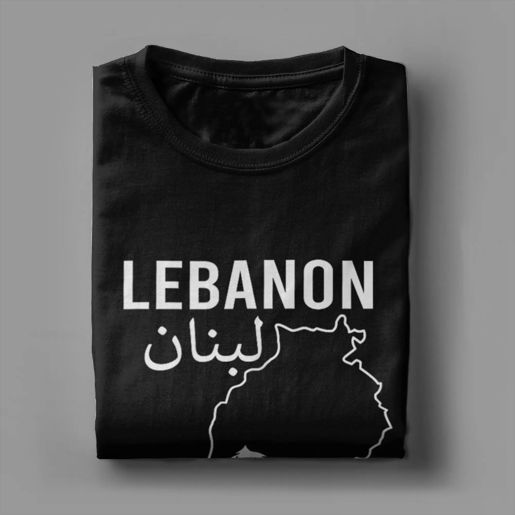 Lebanon Flag Map Beirut T Shirt  Hippie T-Shirts Short Sleeves Vintage Tshirt Summer Cotton Plus Size Top Tees