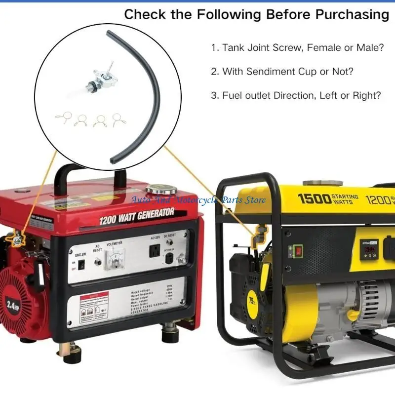 P9FD Lắp ráp petcock nhiên liệu đáng tin cậy cho 50cc 70cc 110cc 125cc xe đạp bụi bẩn Động cơ bảo trì động cơ nhỏ với thiết kế