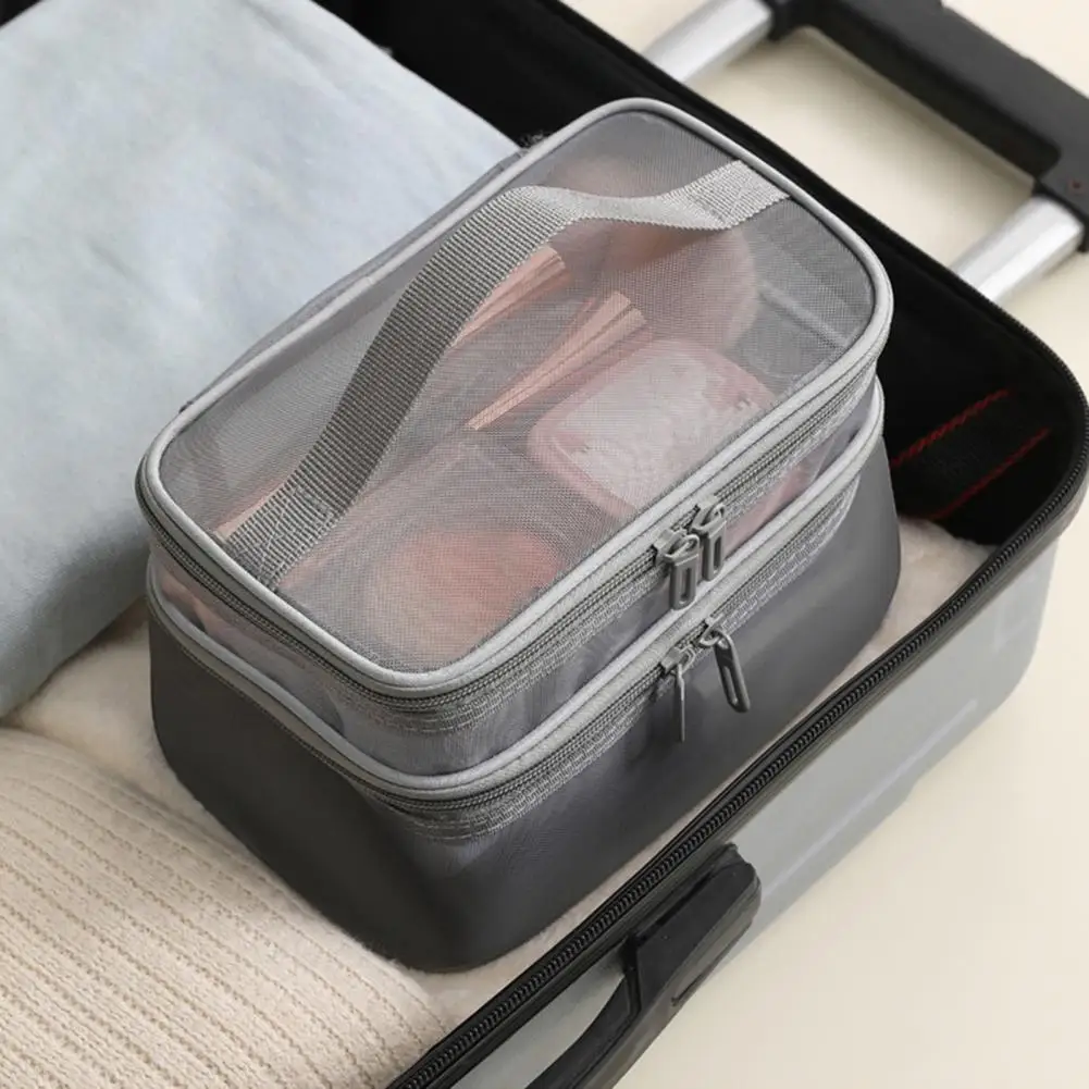 Waterproof Shower Caddy Capacity Cosmetic Storage Bag with Zipper Closure Handle for Travel Business Trip Home Office for School