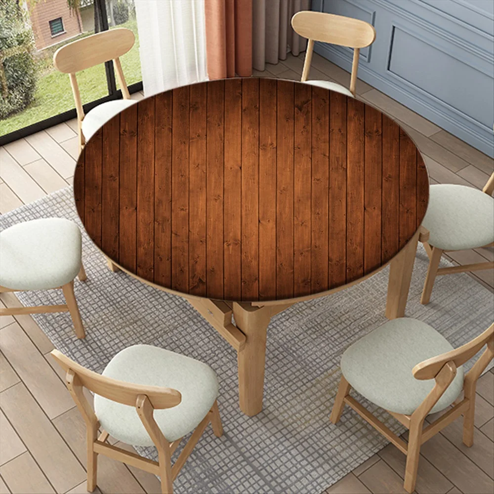 Retro Simulation Wood Grain Tablecloth Bark Grain Coffee Table Table Cloth Cover Cloth Photography Decorative Background Cloth
