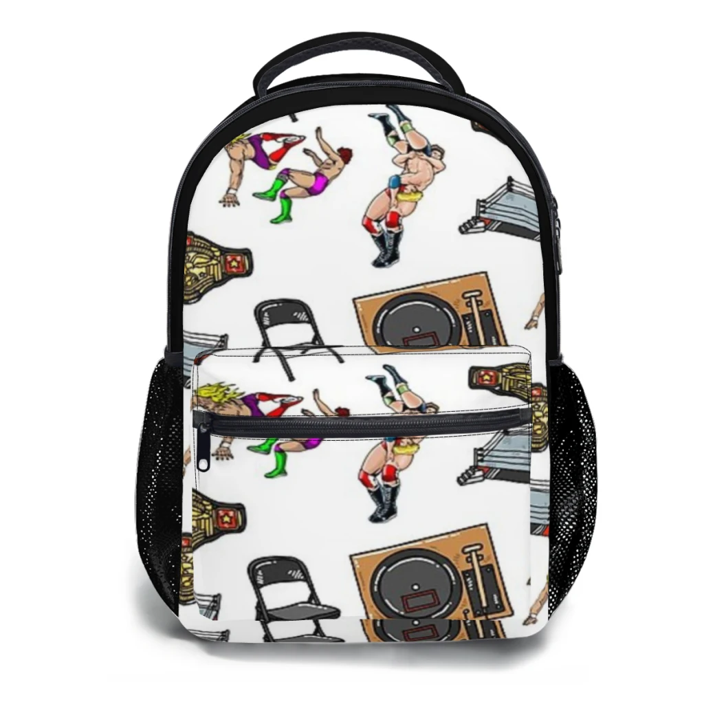 Paquete de pegatinas de Lucha Libre Profesional, mochila con patrón de lucha libre, bolsa de libros de moda de gran capacidad, 17 pulgadas, nuevo