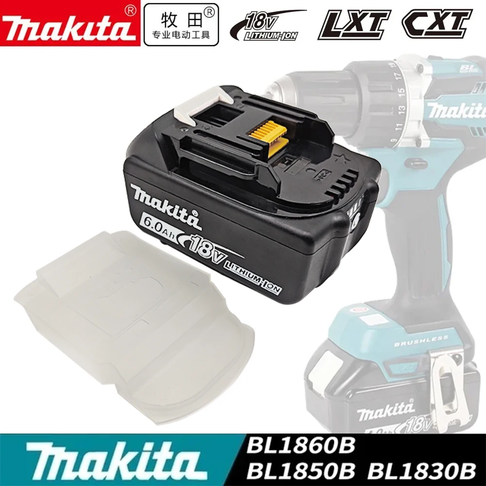 

Аккумуляторная литий-ионная батарея Makita BL1860b, для электроинструментов Makita BL1860, BL1830b, BL1850b, BL1840, 18 в, 6,0 Ач